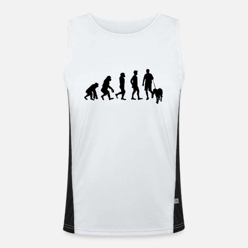 Hundehalter Hund Evolution - Men's Functional Contrast Tank Top  - white/black