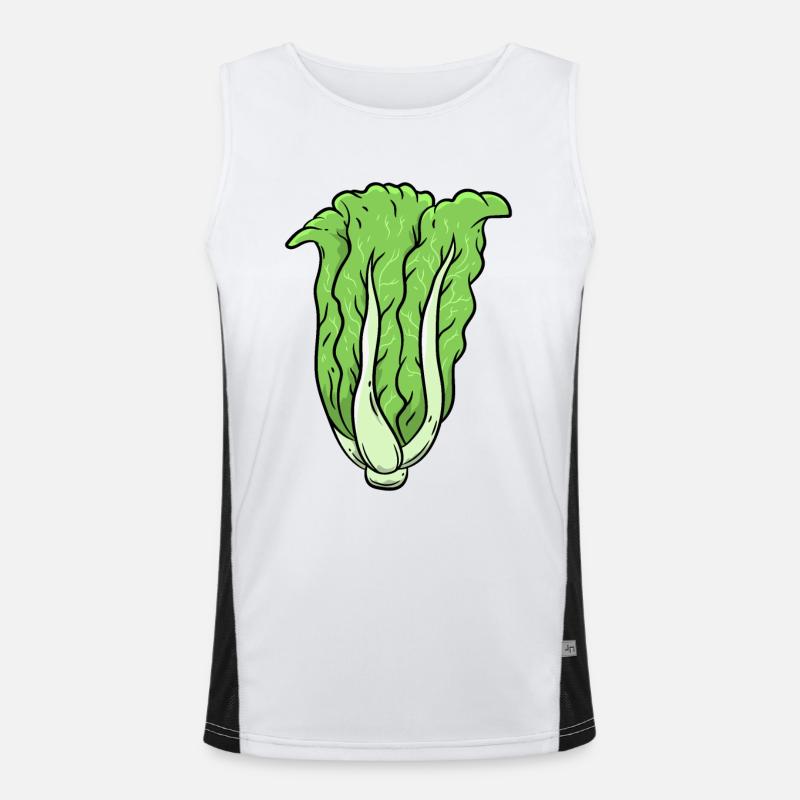 Cabbage Vegetables Men's Functional Contrast Tank Top 