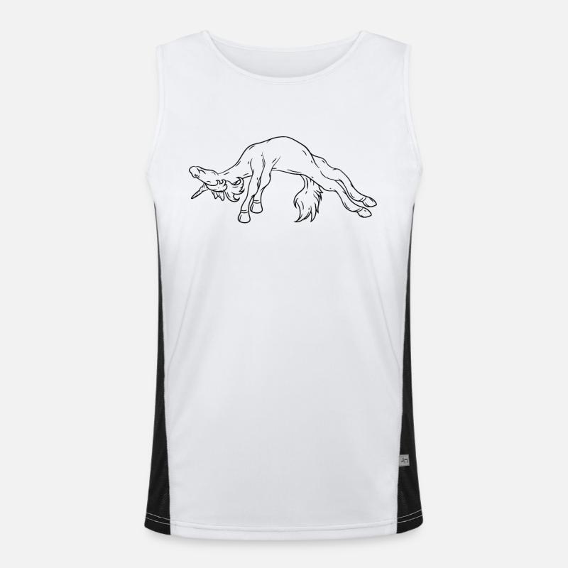 Einhorn Yoga Funktionelles Kontrast-Tank Top für Männer 