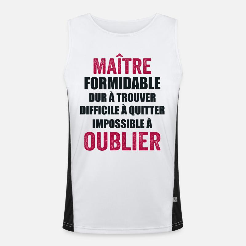 cadeau fin d'année Cadeau maitre d'école Débardeur respirant contrasté Homme 