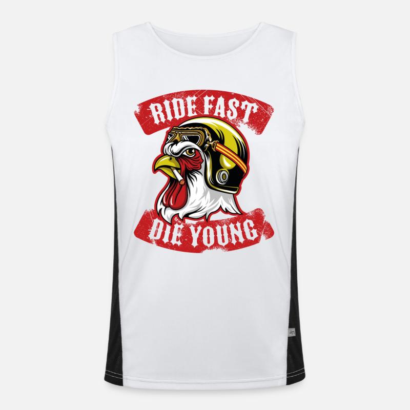 Ride fast and die young Men's Functional Contrast Tank Top 