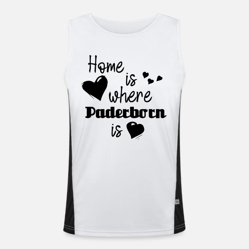 Zuhause in Paderborn - Home is where Paderborn is Funktionelles Kontrast-Tank Top für Männer 