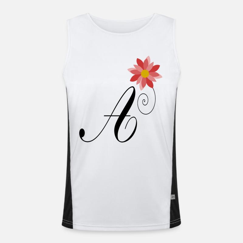 A. ALPHABET. LIEBE Funktionelles Kontrast-Tank Top für Männer 