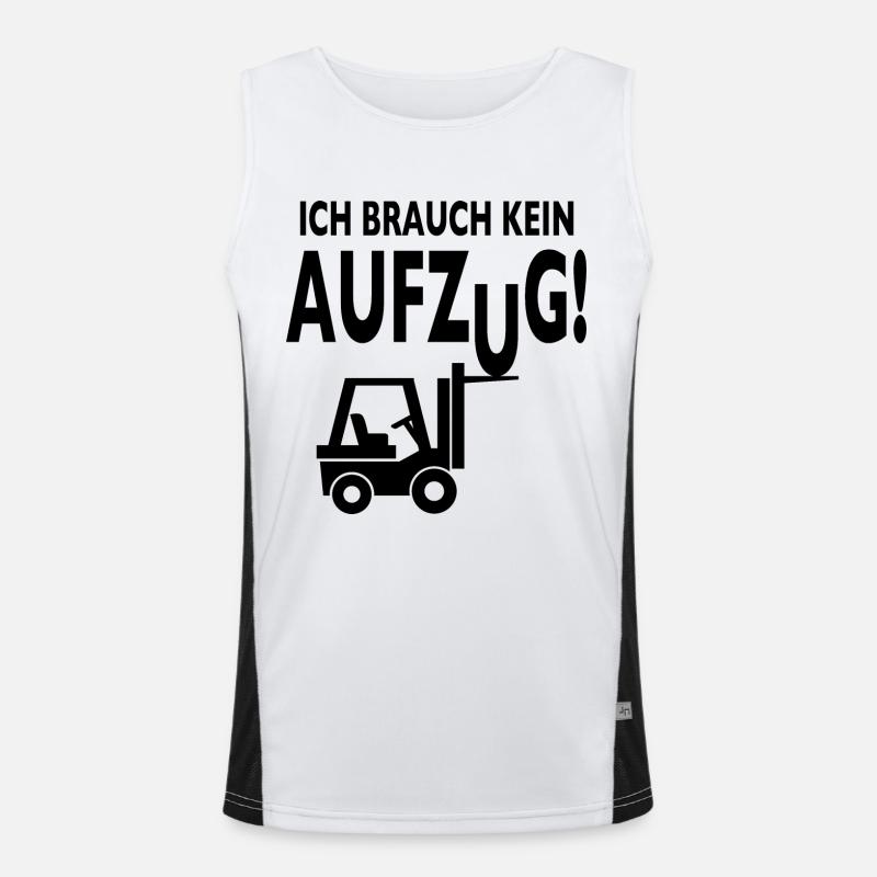 Staplerfahrer Lagerist Gabelstaplerfahrer Stapler Funktionelles Kontrast-Tank Top für Männer 