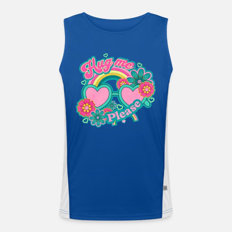 Hug me please Men's Functional Contrast Tank Top 