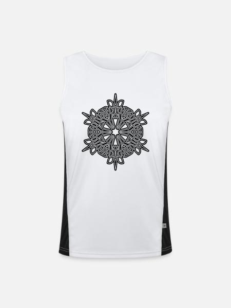 RF319BLACKUK - Men's Functional Contrast Tank Top - white/black
