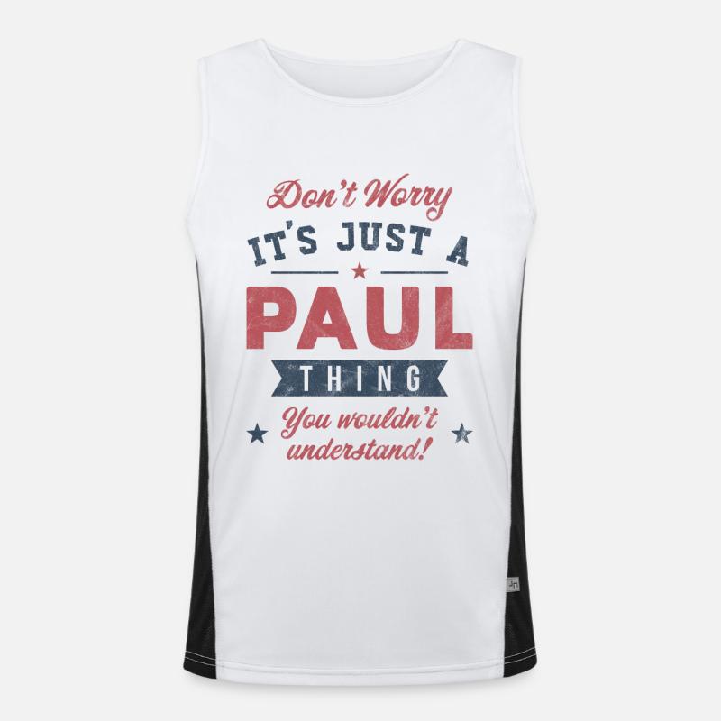Its a Paul thing Men's Functional Contrast Tank Top 