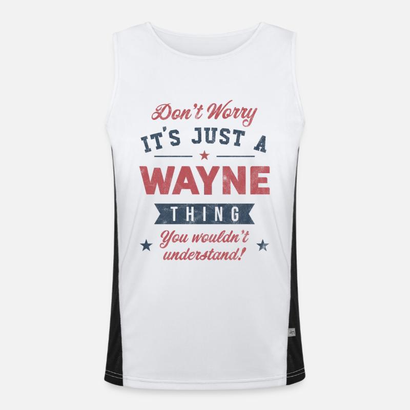 Its a Wayne thing - Men's Functional Contrast Tank Top  - white/black
