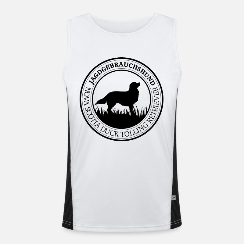 Nova Scotia Duck Tolling Retriever Jagdhunde Jäger Funktionelles Kontrast-Tank Top für Männer 