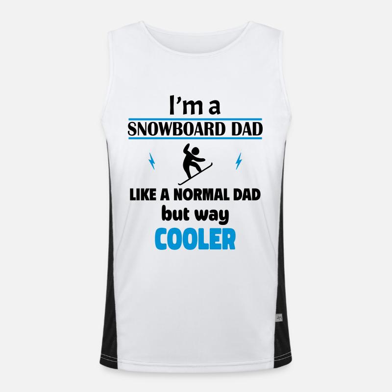 Ich bin ein Snowboard Papa Funktionelles Kontrast-Tank Top für Männer 
