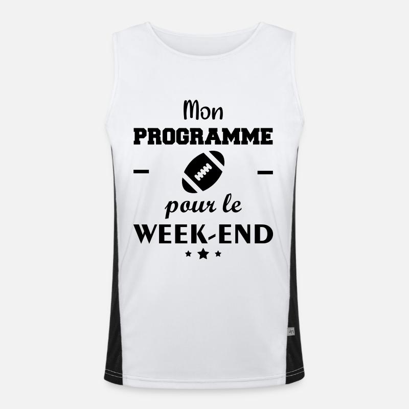 Mon programme pour le week end rugby, rugbyman Débardeur respirant contrasté Homme 