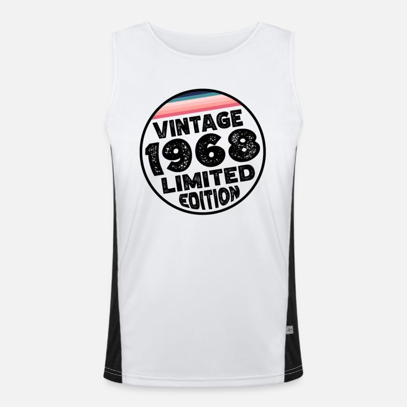 Limited Edition since 1968 Geburtstag Geschenk Funktionelles Kontrast-Tank Top für Männer 