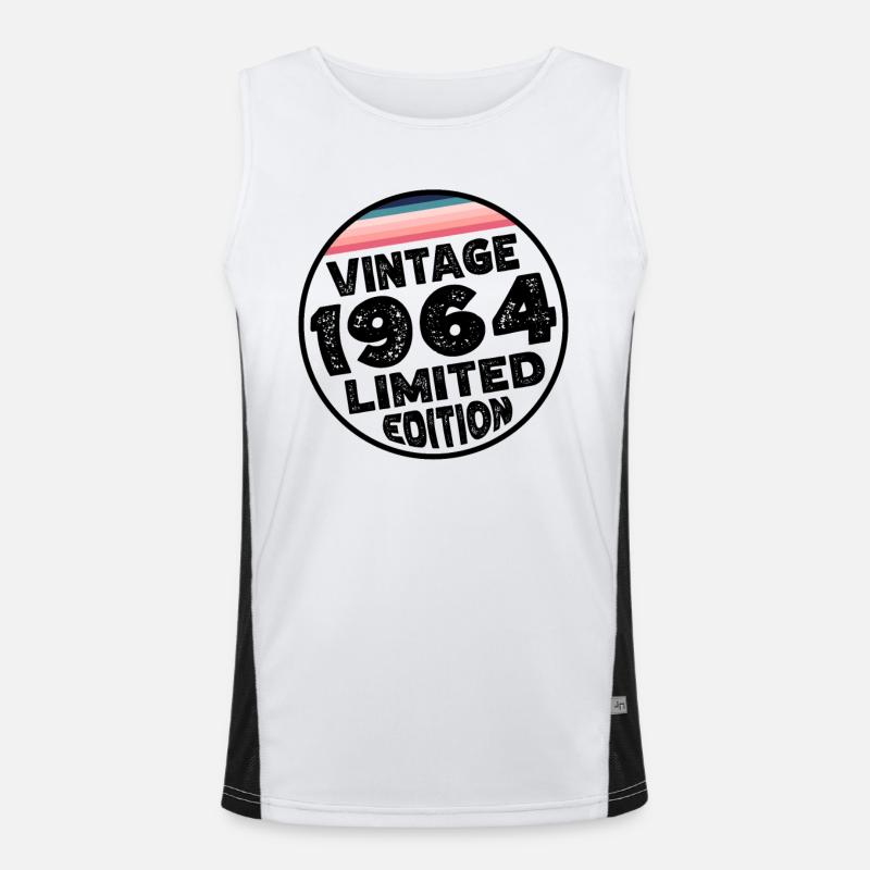 Limited Edition since 1964 Geburtstag Geschenk Funktionelles Kontrast-Tank Top für Männer 