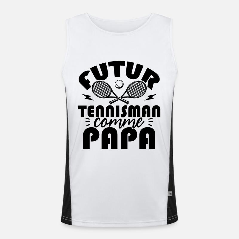 Futur tennisman comme papa Débardeur respirant contrasté Homme 