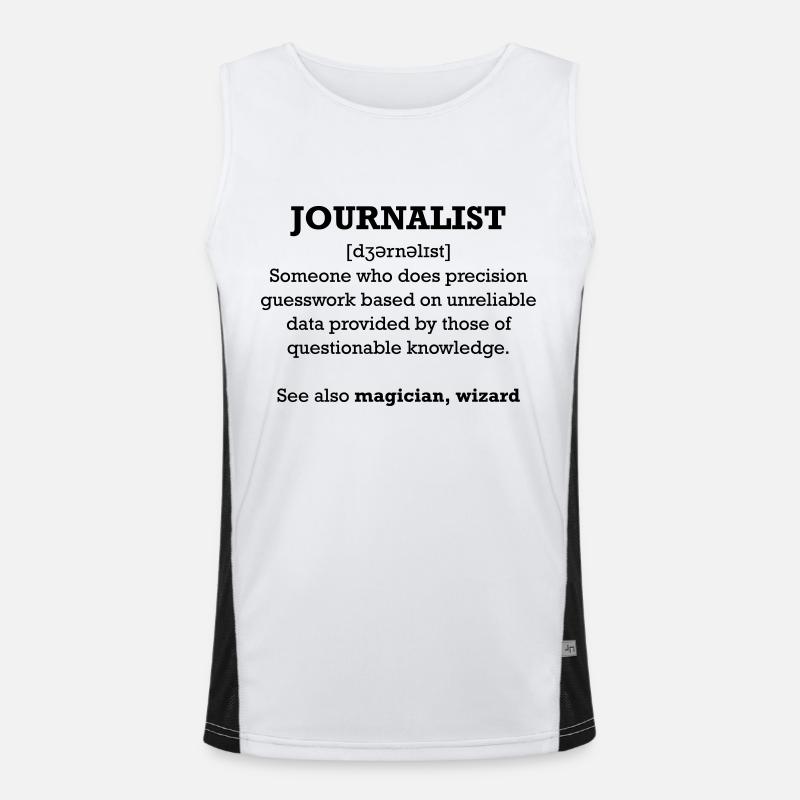 Journalist - wizard Funktionelles Kontrast-Tank Top für Männer 