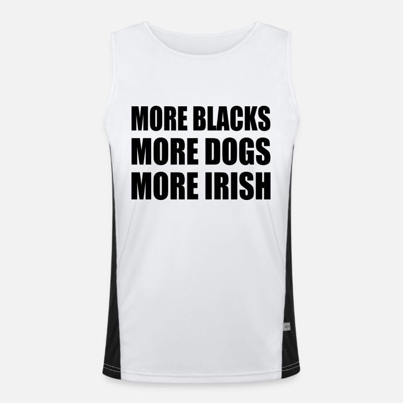 more blacks more dogs more irish Men's Functional Contrast Tank Top 