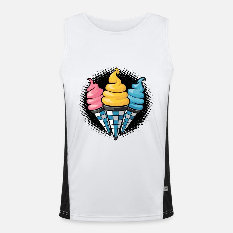 Cornets de crème glacée Ice Cream Lover Débardeur respirant contrasté Homme 