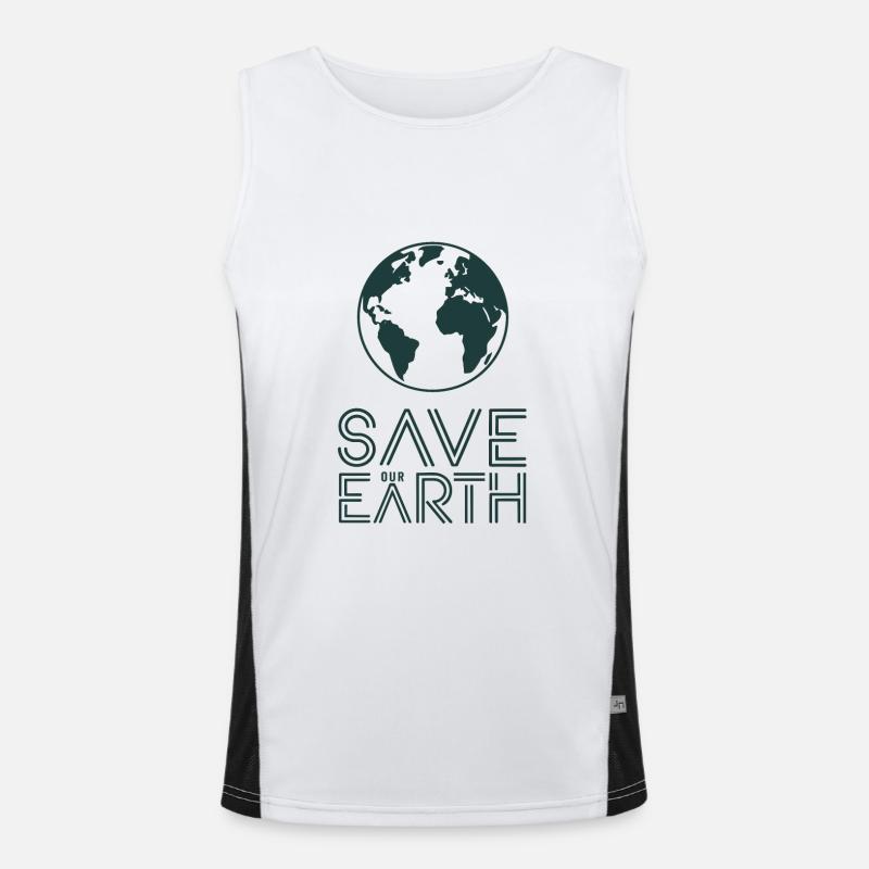 Save our Earth Earth Environmental Activist Men's Functional Contrast Tank Top 