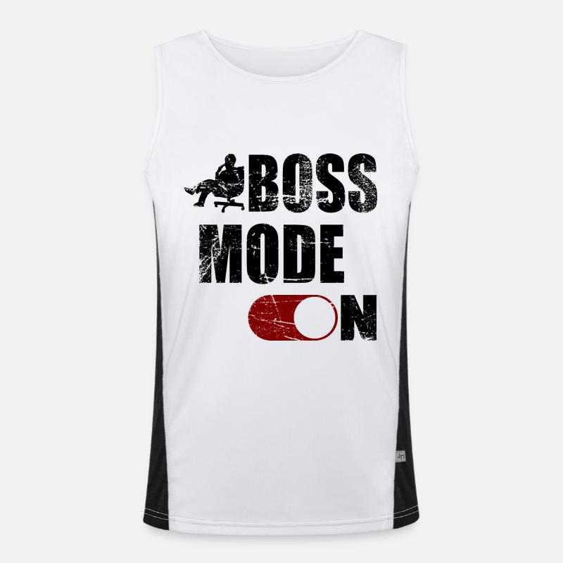BOSS MODE ON Funktionelles Kontrast-Tank Top für Männer 