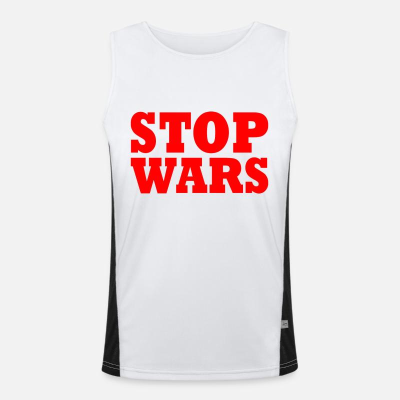 Stop wars Funktionelles Kontrast-Tank Top für Männer 