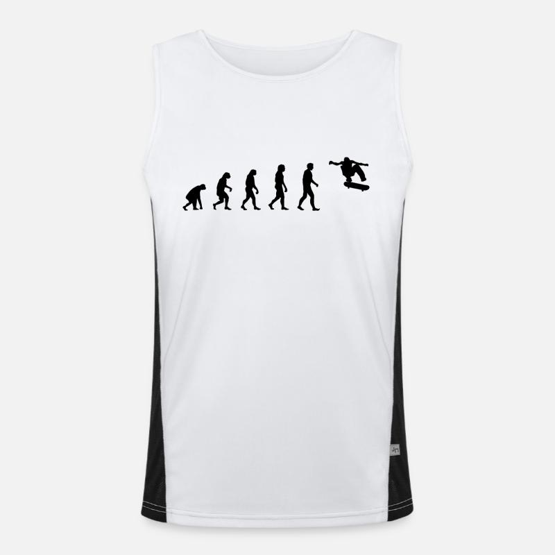 Evolution Skate - Men's Functional Contrast Tank Top  - white/black