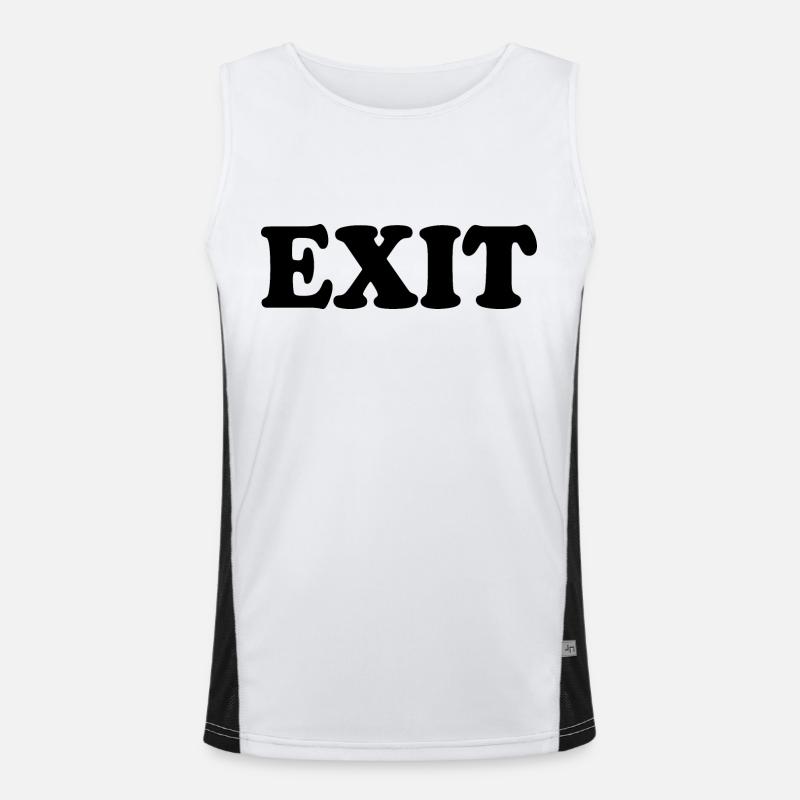 Exit - Men's Functional Contrast Tank Top  - white/black