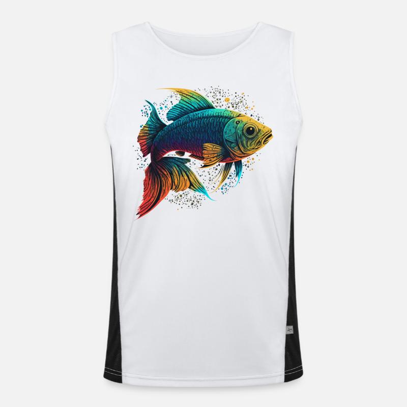 Poisson coloré Débardeur respirant contrasté Homme 