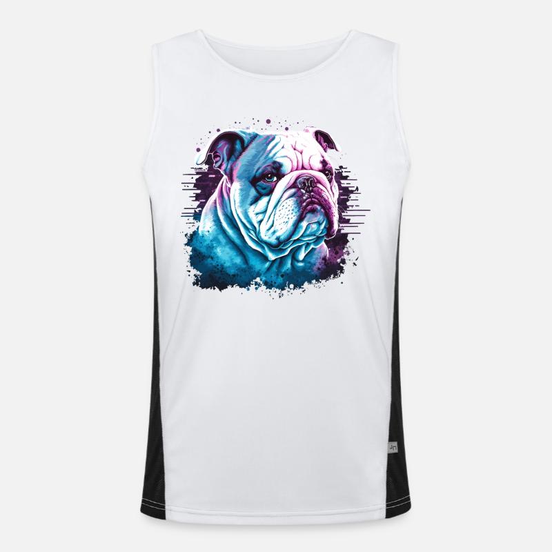 Bouledogue blanc Débardeur respirant contrasté Homme 