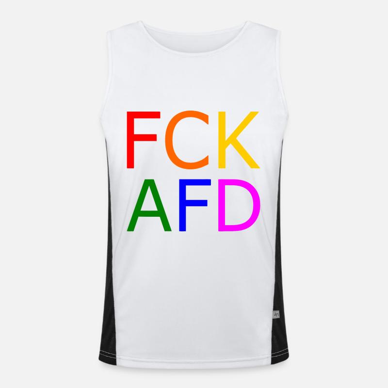 Fck afd Funktionelles Kontrast-Tank Top für Männer 