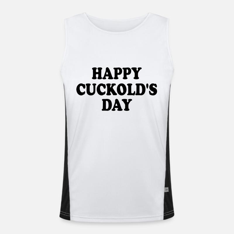 happy cuckold's day - cuckold Débardeur respirant contrasté Homme 