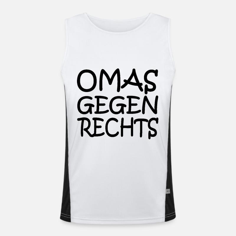 Omas gegen rechts Funktionelles Kontrast-Tank Top für Männer 