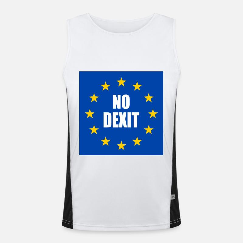No dexit - Men's Functional Contrast Tank Top  - white/black