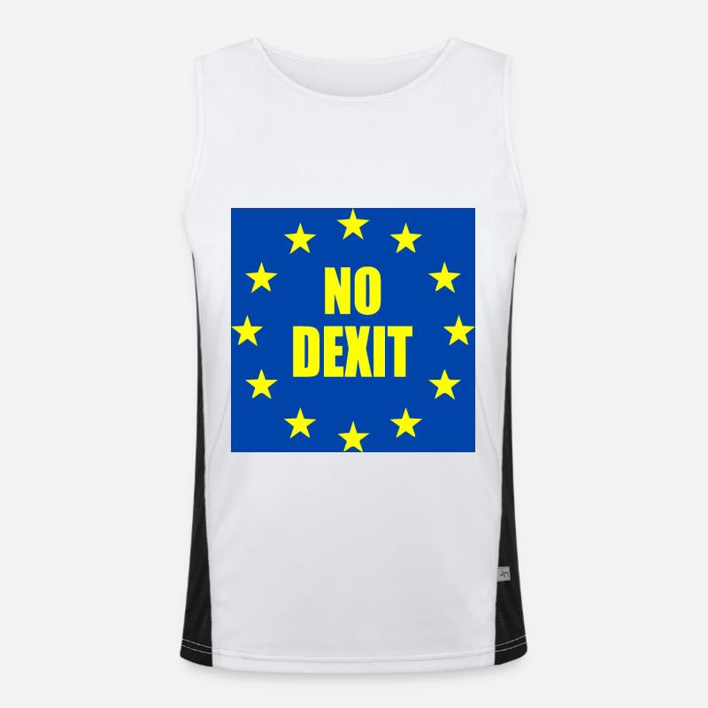 No dexit - Men's Functional Contrast Tank Top  - white/black