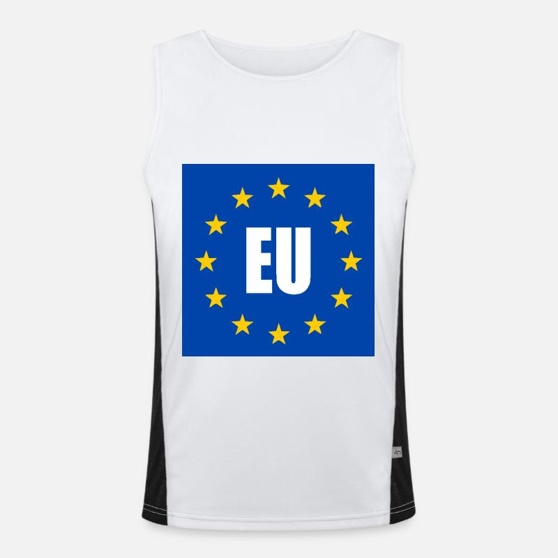 Drapeau de l’UE Débardeur respirant contrasté Homme 