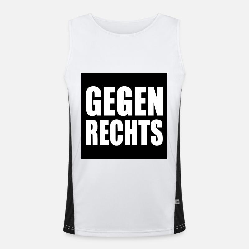 Gegen rechts Funktionelles Kontrast-Tank Top für Männer 