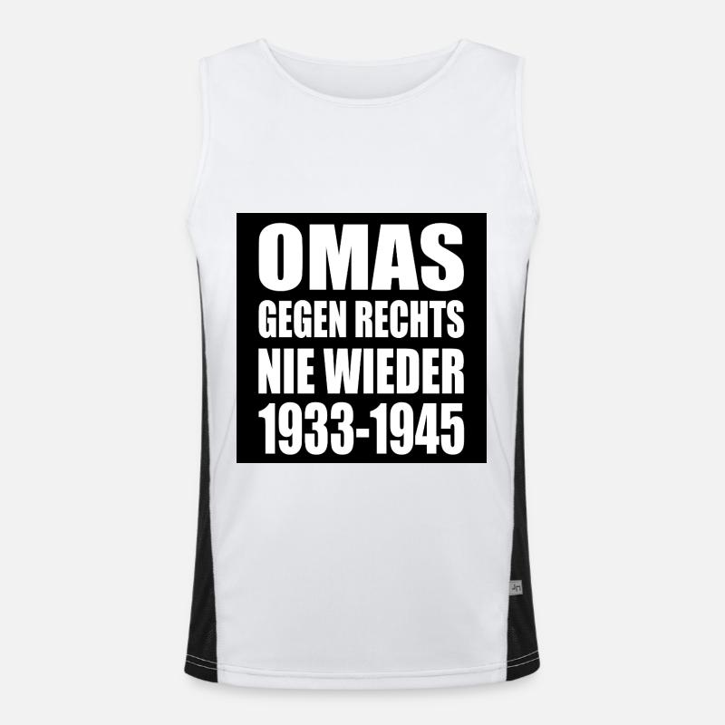 Omas gegen rechts Funktionelles Kontrast-Tank Top für Männer 