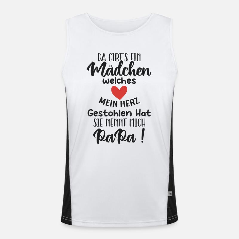 Da gibt´s ein Mädchen, welches mein Herz gestohlen Funktionelles Kontrast-Tank Top für Männer 