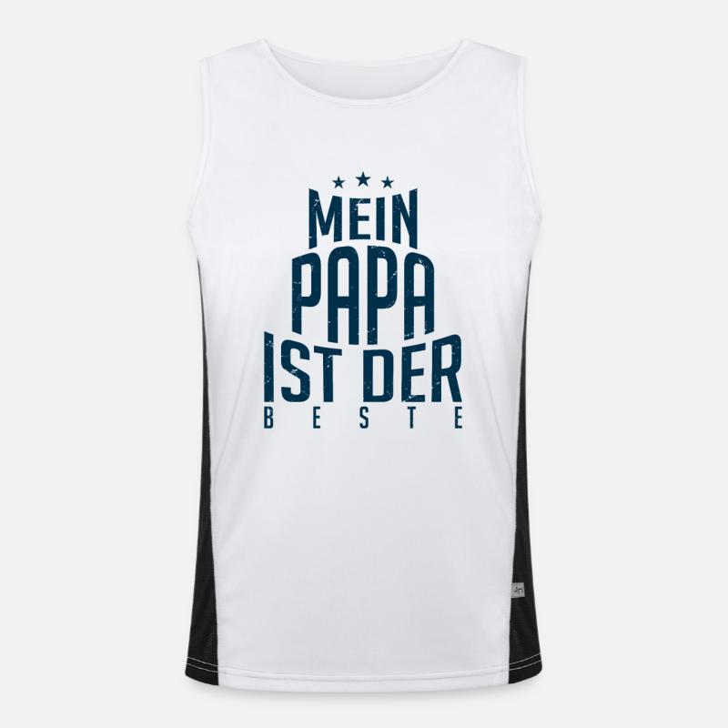 Mein Papa ist der Beste Funktionelles Kontrast-Tank Top für Männer 