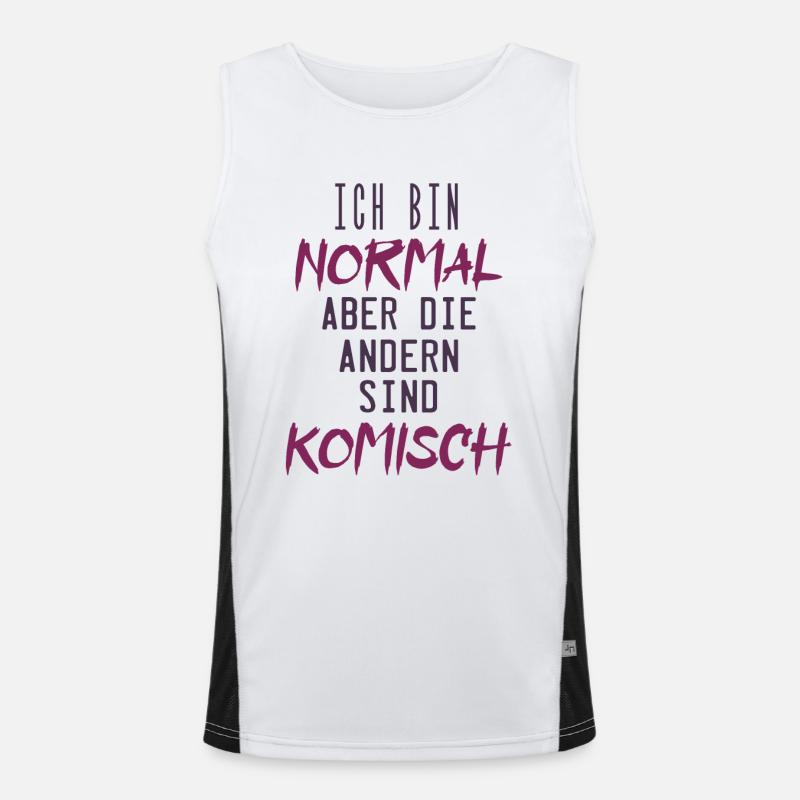 ich bin normal aber die andern sind komisch Funktionelles Kontrast-Tank Top für Männer 