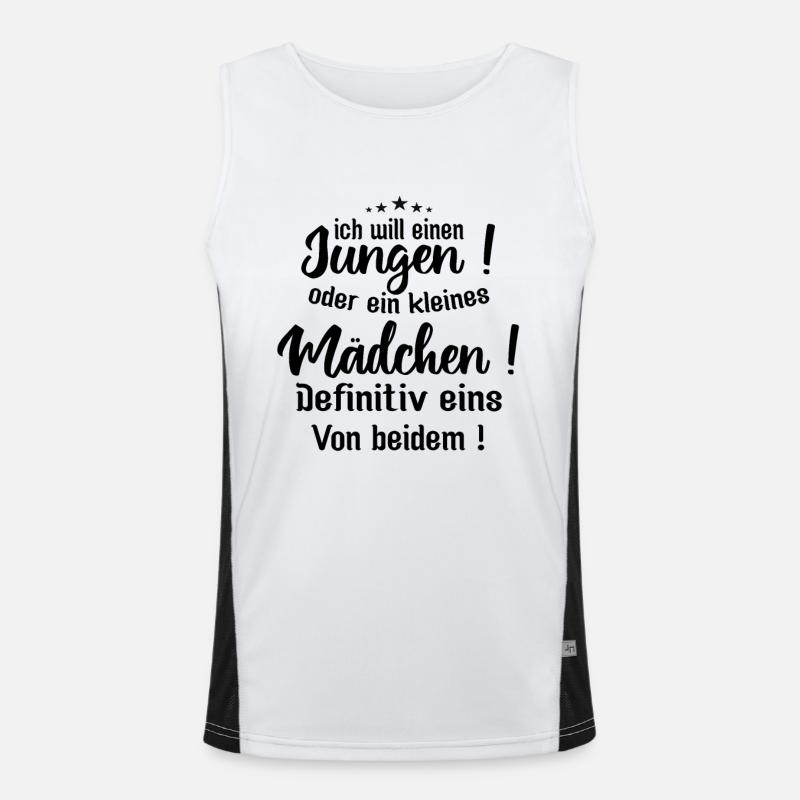 Kleiner Junge | ich will einen jungen oder ein Funktionelles Kontrast-Tank Top für Männer 