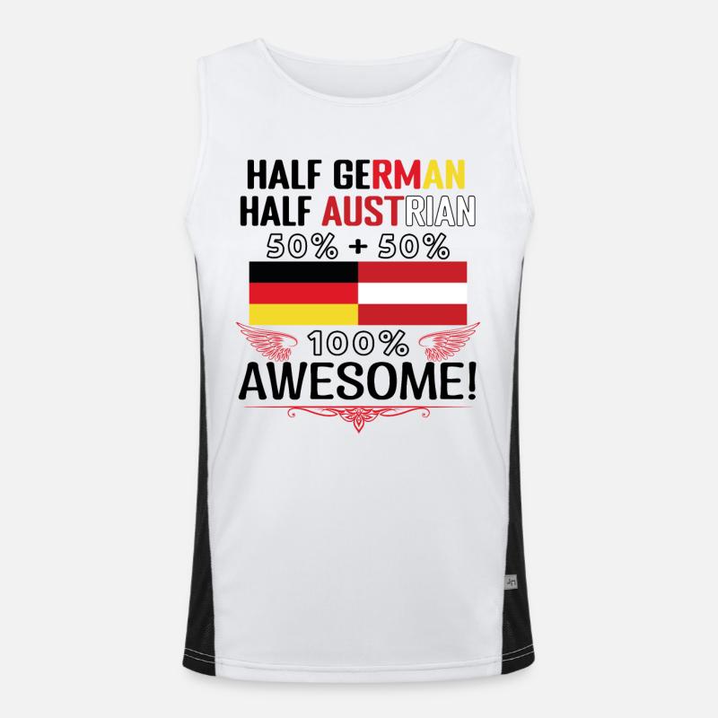 Half German, half Austrian Men's Functional Contrast Tank Top 