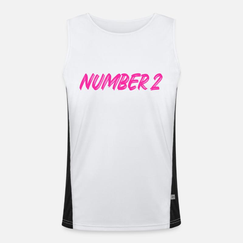 Numéro 2 - deux - deuxième - deuxième - 2 - numéro 2 Débardeur respirant contrasté Homme 