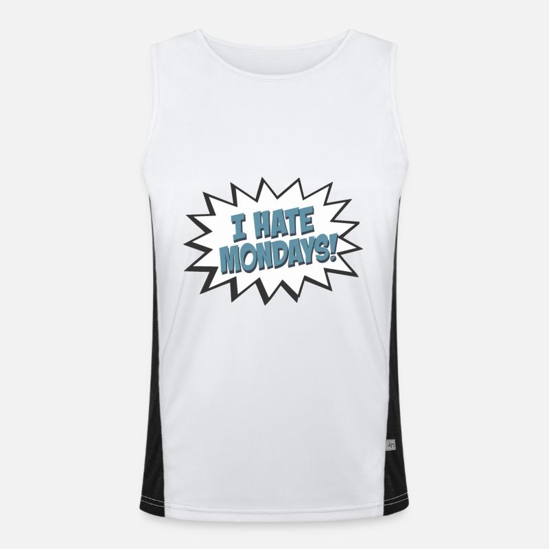 Speech Bubble I Hate Mondays Men's Functional Contrast Tank Top 
