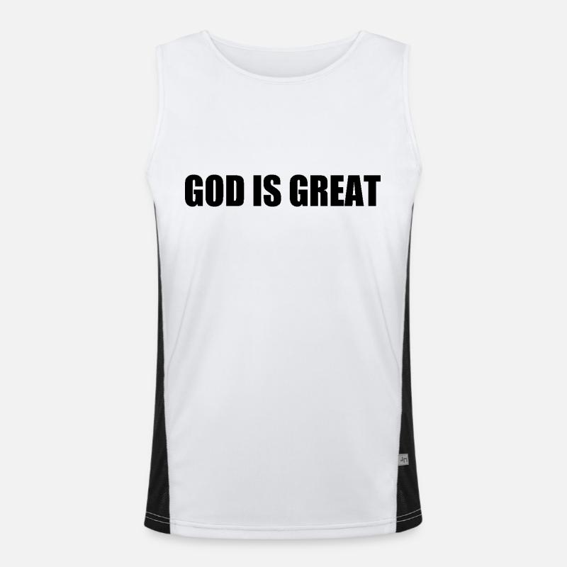god is great Funktionelles Kontrast-Tank Top für Männer 