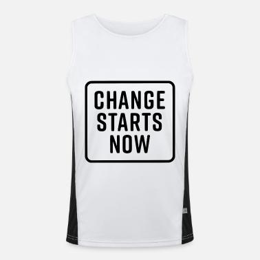 change starts now Canotta sportiva da uomo in contrasto cromatico 