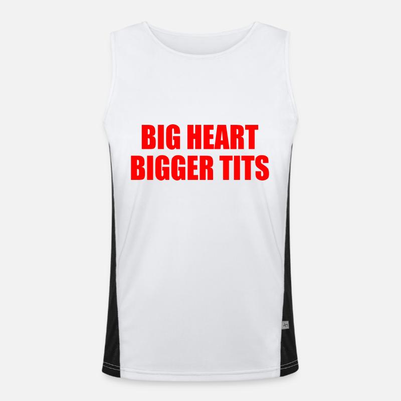 big heart bigger tits Funktionelles Kontrast-Tank Top für Männer 