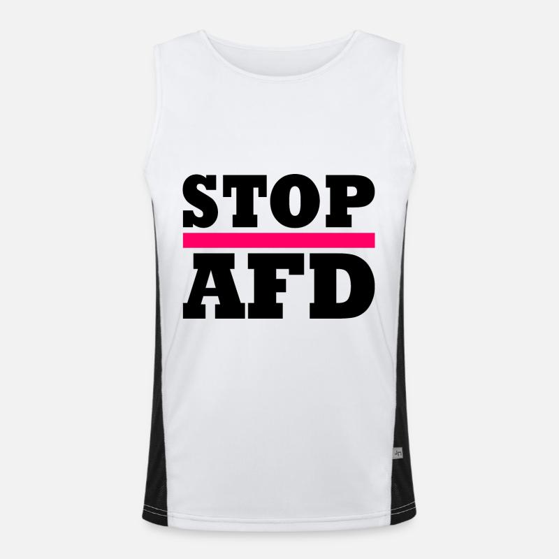 Stop afd Funktionelles Kontrast-Tank Top für Männer 