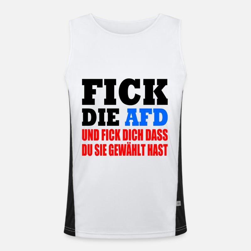 Fuck the AfD Men's Functional Contrast Tank Top 