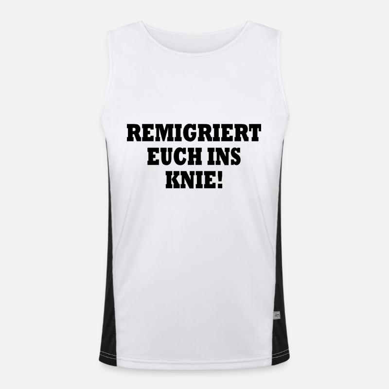 remigriert euch ins knie Funktionelles Kontrast-Tank Top für Männer 