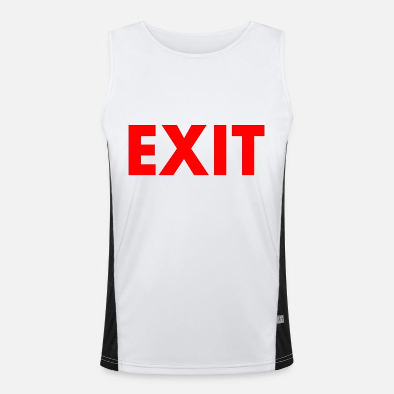 Exit - Men's Functional Contrast Tank Top  - white/black